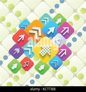 Geschäftlicher Erfolg Konzept. Pfeile. Stock Vektor