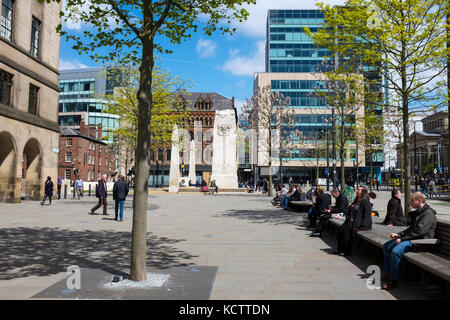 Petersplatz in Manchester UK Stockfoto