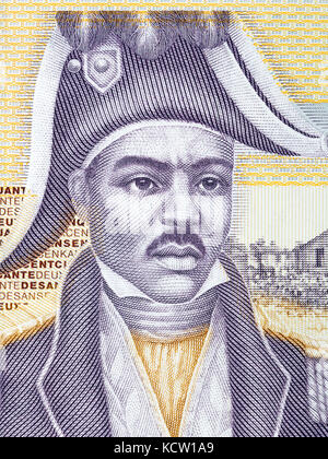 Jean-Jacques Dessalines Portrait von haitianischen Geld Stockfoto