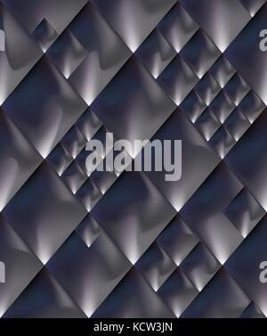 Abstrakte Stahl dunkelgrau Raum Metall nahtlose Muster Hintergrund. Vector Illustration metallisch glänzende Oberfläche geometrische Verzierung. Eisen Aluminium Tita Stock Vektor