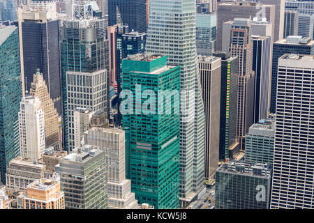 Skyscraprers Luftaufnahme von Manhattan, New York City, USA Stockfoto