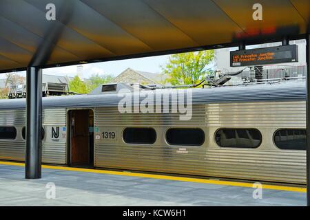 Die princeton Bahnhof auf dem Campus der Universität Princeton, der Heimat der Dinky Shuttle Zug zum NJ Transit Northeast corridor Stockfoto