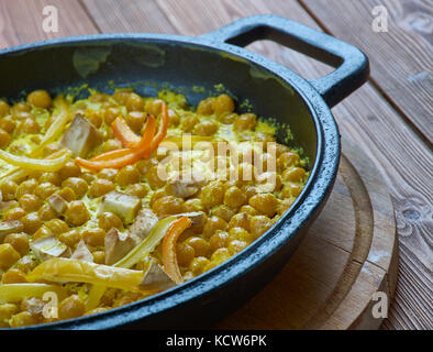 Coconut kichererbse Tikka Masala - Indische Lebensmittel Stockfoto