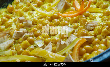 Coconut kichererbse Tikka Masala - Indische Lebensmittel Stockfoto