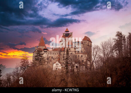Schloss Bran, Siebenbürgen, Rumänien, als Schloss des 'Dracula-" bekannt. Stockfoto