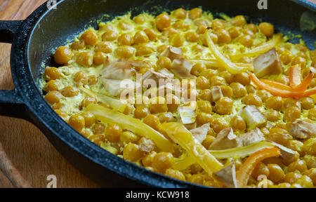 Coconut kichererbse Tikka Masala - Indische Lebensmittel Stockfoto