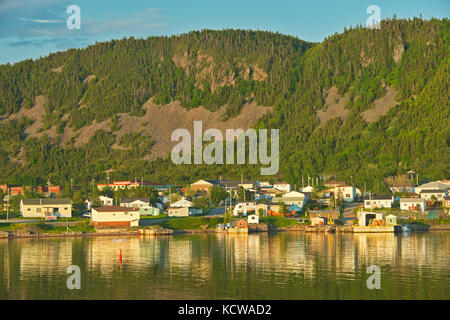 Sonnenuntergang im Dorf, la Scie, Neufundland und Labrador, Kanada Stockfoto