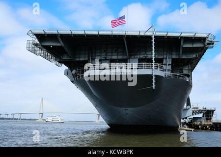 Flugzeugträger USS Yorktown CV-10 Stockfoto