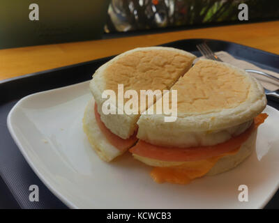 Englische Muffins Sandwich Stockfoto