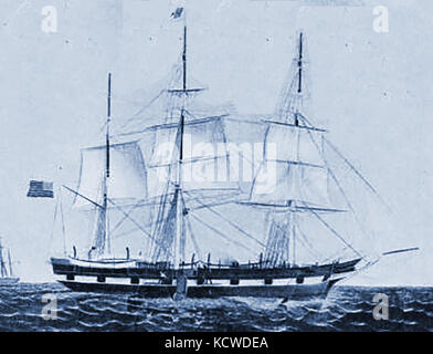 Die USA 403 tonne Whaler ELIZA ADAMS gebaut Fairhaven 1835 Stockfoto