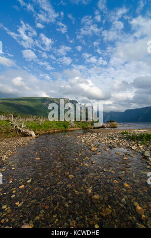 Snug Harbor Trail, Western Brook Pond, Gros Morne Nationalpark, UNESCO-Weltkulturerbe, Neufundland, Kanada Stockfoto