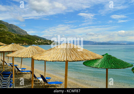 Ipsos Beach auf Korfu die griechische Insel im Ionischen Meer Stockfoto