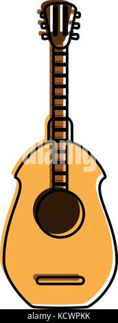 Gitarre mexikanische Kultur icon image Stock Vektor