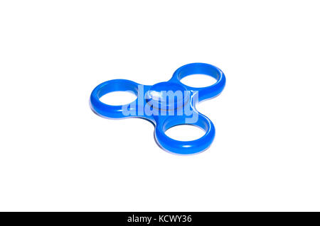 Fidget Spinner auf isolierten Hintergrund. Leistungsstarke Spinner, Spinner, Twister für Hände Unterhaltung rotierende Spielzeug Stockfoto