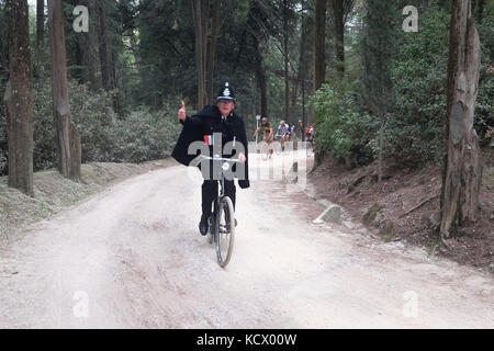 Granfondo Eroica Radrennen Gaiole in Chianti, Toskana, Italien Stockfoto