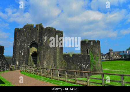 Caerphilly Castle Stockfoto