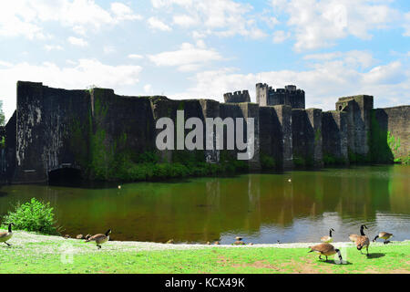 Caerphilly Castle Stockfoto