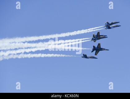 Us Navy Blue Angels während Flotte Woche San Francisco 2017. Stockfoto