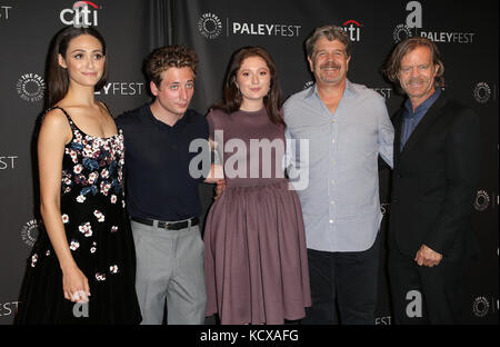 Das Paley Center for Media's 11th Annual PaleyFest Fall TV zeigt eine Vorschau mit „Shameless“ mit: Emmy Rossum, Jeremy Allen White, Emma Kenney, John Wells, William H. Macy Where: Beverly Hills, Kalifornien, Vereinigte Staaten Wann: 07 Sep 2017 Credit: FayesVision/WENN.com Stockfoto