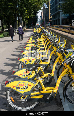 Alepa Fillari Fahrräder in Helsinki Finnland mieten Stockfoto