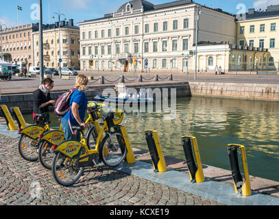 Alepa Fillari Fahrräder in Helsinki Finnland mieten Stockfoto