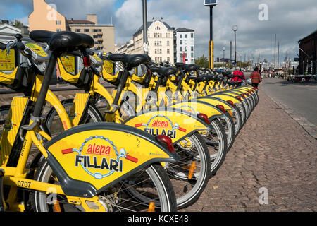 Alepa Fillari Fahrräder in Helsinki Finnland mieten Stockfoto