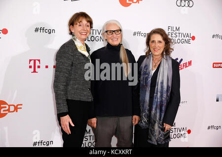 Henriette rädeker, Jane Campion und Petra Müller an der Film Festival Köln Awards 2017 während der 27. Film Festival Köln Börsensaal der IHK am 6. Oktober 2017 in Köln, Deutschland. Stockfoto