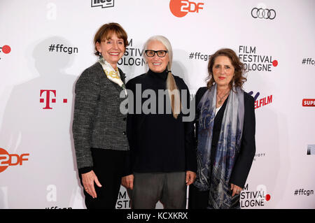 Henriette rädeker, Jane Campion und Petra Müller an der Film Festival Köln Awards 2017 während der 27. Film Festival Köln Börsensaal der IHK am 6. Oktober 2017 in Köln, Deutschland. Stockfoto