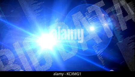 Big Visualisierung von Daten auf dem Computer Code und Programmierung abstract Hintergrund. Stockfoto