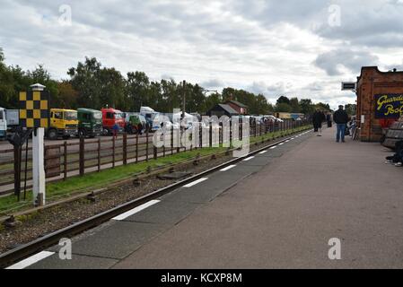 Plattform in der Great Central Railway Dampf Gala 2017, Loughborough Quorn Station Stockfoto