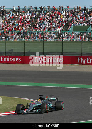 Suzuka International Racing Course, Japan. 8. Oktober 2017. Suzuka, 2017 Formel 1 Grand Prix, 06. - 08.10.2017, dargestellt von Lewis Hamilton (gb #44), MERCEDES AMG PETRONAS Formel 1 Team Foto: Cronos/Hasan bratic Credit: Cronos/alamy leben Nachrichten Stockfoto