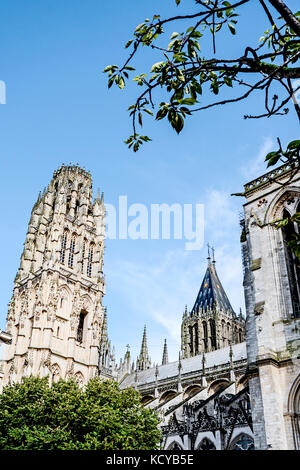 Rouen (Frankreich): Primatiale Cathédrale Notre-Dame de l'Assomption de Rouen Stockfoto