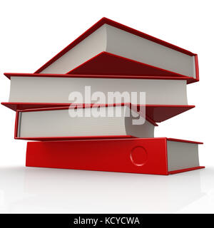 Stapel von roten Bücher Bild mit Hi-res gerenderte Grafiken, die für jede beliebige Grafik Design verwendet werden könnten. Stockfoto