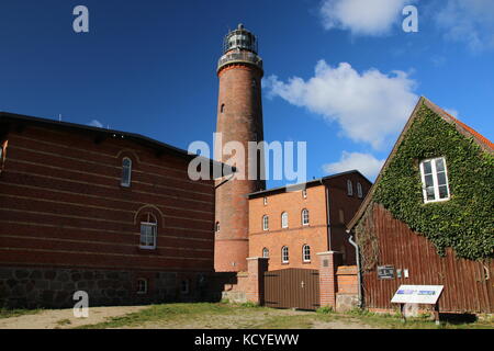 Prerow, Deutschland - Oktober 8, 2017: Leuchtturm Darßer Ort, natureum in der Nähe von Prerow, Fischland-Darß-Zingst. Stockfoto