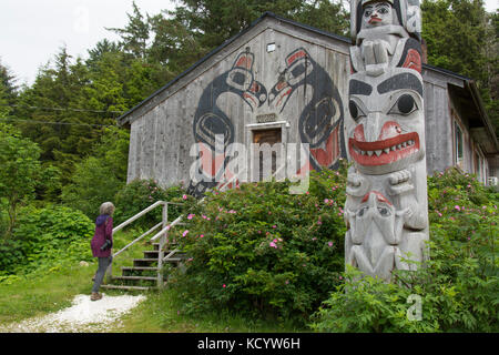 Haida Kunst & Schmuck, Haida Gwaii, der früher als Queen Charlotte Islands, British Columbia, Kanada bekannt Stockfoto