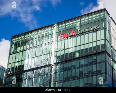 Fitch Ratings Agentur Gebäude in Canary Wharf, East London, Großbritannien Stockfoto