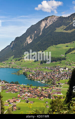 See Lungern, Schweiz. malerischen Blick auf See lungern im Schweizer Kanton Obwalden (Grafschaft). Stockfoto
