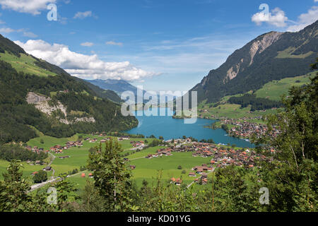 See Lungern, Schweiz. malerischen Blick auf See lungern im Schweizer Kanton Obwalden (Grafschaft). Stockfoto