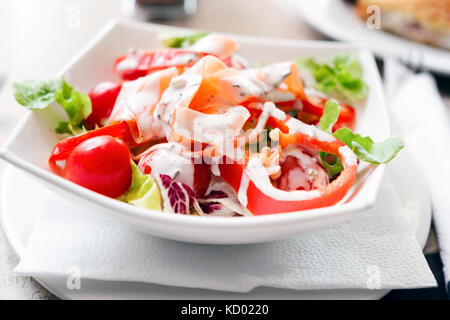 Nahaufnahme der Gemüsesalat Stockfoto