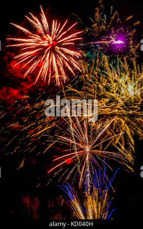 Feuerwerk - zusammengesetzte Bild. Stockfoto
