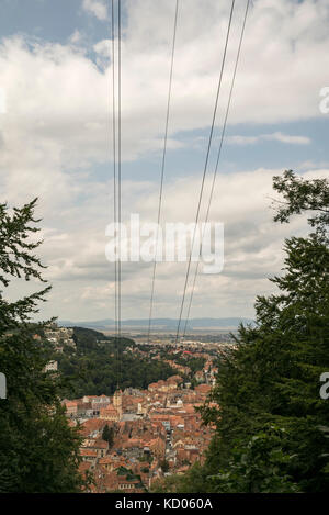 Rumänien, Brasov, Tampa Gipfel und Umgebung Stockfoto