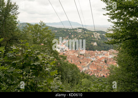 Rumänien, Brasov, Tampa Gipfel und Umgebung Stockfoto