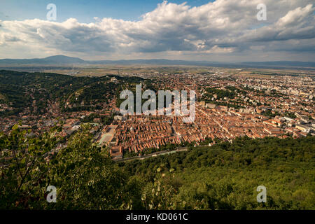 Rumänien, Brasov, Tampa Gipfel und Umgebung Stockfoto