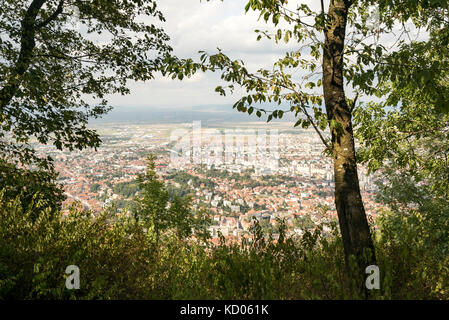 Rumänien, Brasov, Tampa Gipfel und Umgebung Stockfoto