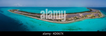 Panoramablick ladscape Los Roques Venezuela Stockfoto