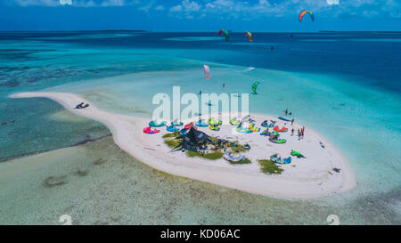 Panoramablick ladscape Los Roques Venezuela Stockfoto