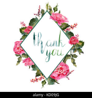 Romantische Aquarell alstroemeria Blumen Kranz Stockfoto