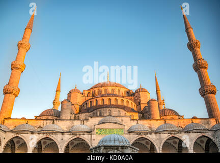 Blaue Moschee, Sultan Ahmet Camii, Sultanahmet, europäischen Teil, Istanbul, Türkei Stockfoto