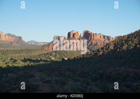 Cathedral Rock in Sedona bei Sonnenuntergang Stockfoto