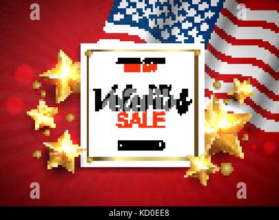 Veterans Day Verkauf banner Template Design. Vektor Stock Vektor